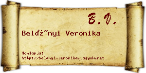 Belányi Veronika névjegykártya